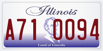 IL license plate A710094