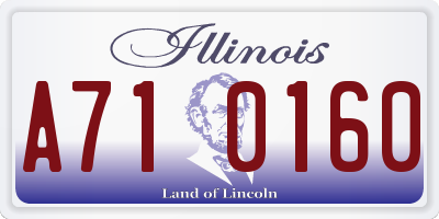 IL license plate A710160