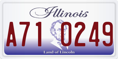 IL license plate A710249
