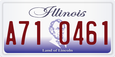 IL license plate A710461