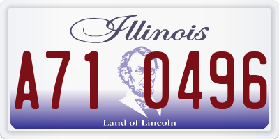 IL license plate A710496