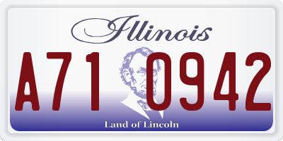 IL license plate A710942