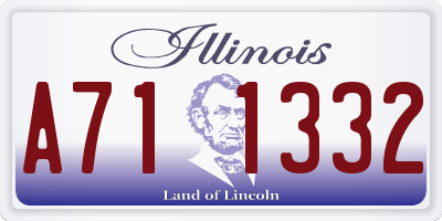IL license plate A711332