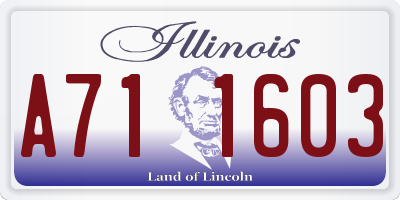 IL license plate A711603