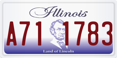 IL license plate A711783