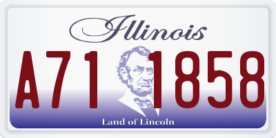 IL license plate A711858