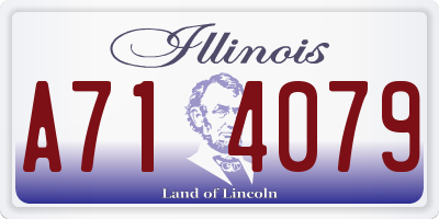 IL license plate A714079
