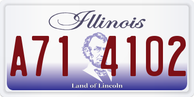 IL license plate A714102
