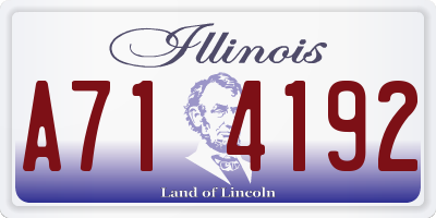 IL license plate A714192