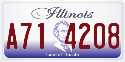 IL license plate A714208
