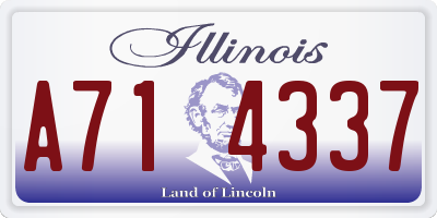 IL license plate A714337