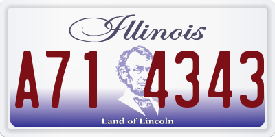 IL license plate A714343