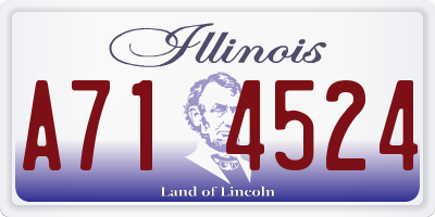 IL license plate A714524