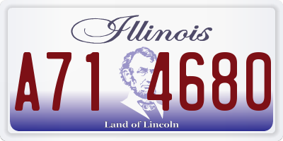 IL license plate A714680