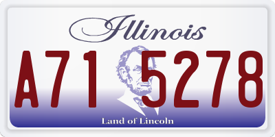 IL license plate A715278