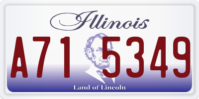 IL license plate A715349