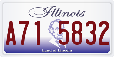 IL license plate A715832