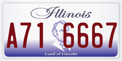 IL license plate A716667