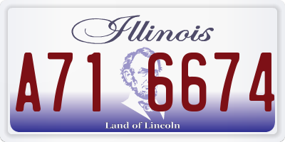 IL license plate A716674