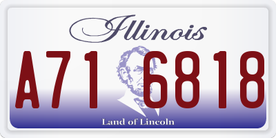 IL license plate A716818