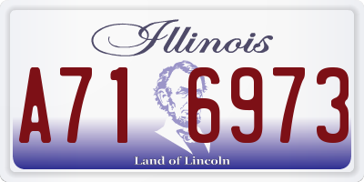 IL license plate A716973