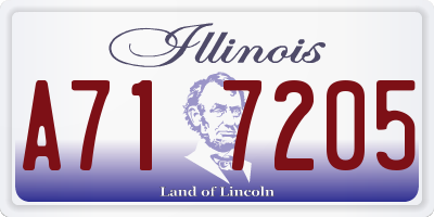 IL license plate A717205