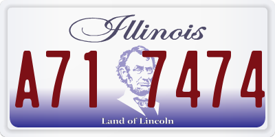 IL license plate A717474