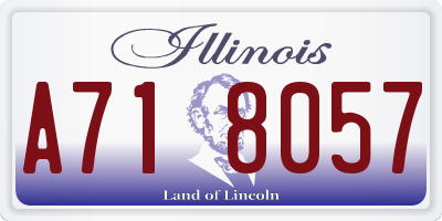 IL license plate A718057