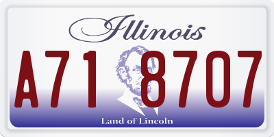 IL license plate A718707