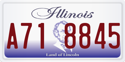 IL license plate A718845