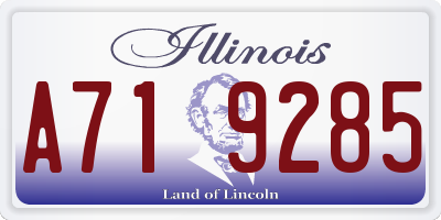 IL license plate A719285