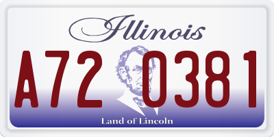 IL license plate A720381