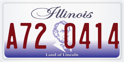 IL license plate A720414