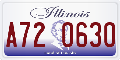 IL license plate A720630