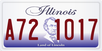 IL license plate A721017