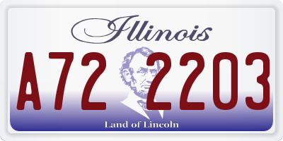 IL license plate A722203