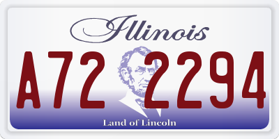 IL license plate A722294