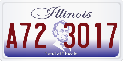 IL license plate A723017