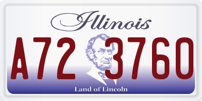 IL license plate A723760