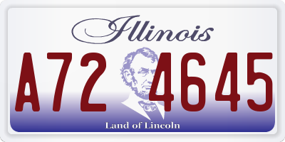 IL license plate A724645