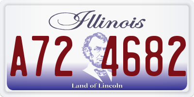 IL license plate A724682