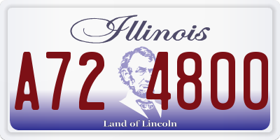 IL license plate A724800
