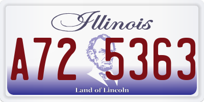 IL license plate A725363
