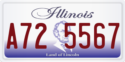 IL license plate A725567