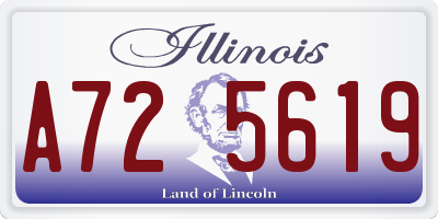 IL license plate A725619