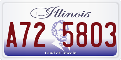 IL license plate A725803