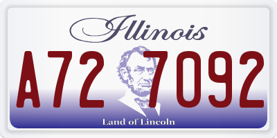 IL license plate A727092
