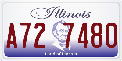 IL license plate A727480