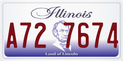 IL license plate A727674