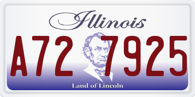 IL license plate A727925